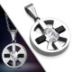 Pendentif acier 44 - Rond zircone