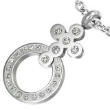 Pendentif acier 49 - Croix et cercle