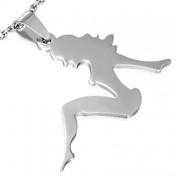 Pendentif acier 76 - Femme assise