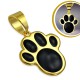 Pendentif acier 79 - Patte noire et jaune