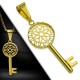 Pendentif acier 81 - Clé jaune A