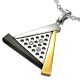 Pendentif acier 87 - Triangle trois couleurs