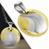 Pendentif acier 103 - Cercle jaune route