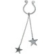 Faux-piercing pour téton 12 - Deux étoiles pendantes