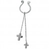 Faux-piercing pour téton 13 - Deux croix pendantes