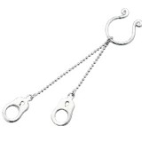 Faux-piercing pour téton 15 - Menottes longue chaine