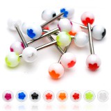 Piercing de langue UV 12 - Flower