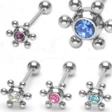 Piercing langue 58 - UFO strass