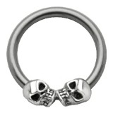 Piercing micro-bcr 28 - Deux crânes