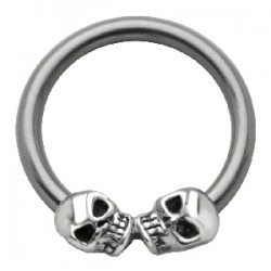 Piercing micro-bcr 28 - Deux crânes