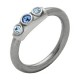 Piercing micro-bcr 43 - Trois strass