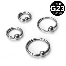 Piercing anneau 1,6mm 25 - Titane G23