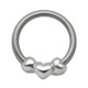 Piercing anneau 1,6mm 41 - Trois coeurs