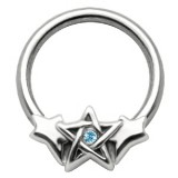 Piercing anneau 1,6mm 43 - étoile de David