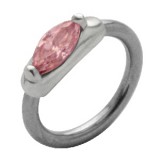 Piercing anneau 1,6mm 52 - Zircone