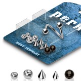 Pack de piercings micro-spirales 1 - Embouts divers