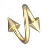 Piercing micro-spirale 05 - Plaqué-or pointes
