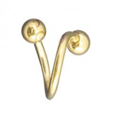 Piercing micro-spirale 06 - Plaqué-or boules