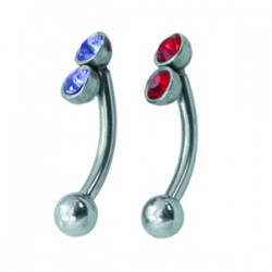 Piercing arcade 31 - Double strass