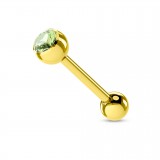 Piercing micro-barbell 10 - Plaqué-or strass