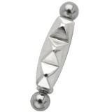 Piercing micro-barbell 33 - Trois carrés