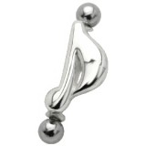 Piercing micro-barbell 35 - Clé de sol