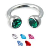 Piercing fer à cheval 27 - Strass