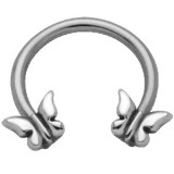 Piercing fer à cheval 33 - Papillons