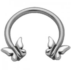 Piercing fer à cheval 33 - Papillons