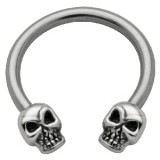 Piercing fer à cheval 38 - Crânes
