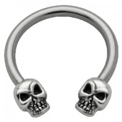 Piercing fer à cheval 38 - Crânes