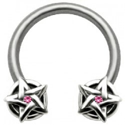 Piercing fer à cheval 39 - étoiles de David