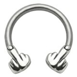 Piercing fer à cheval 42 - FUCK