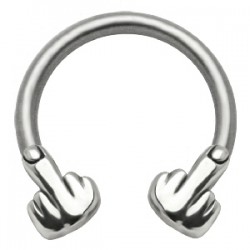 Piercing fer à cheval 42 - FUCK