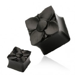Plug courbe losange en bois fleur