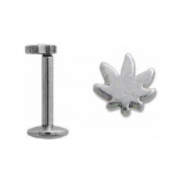 Piercing micro-labret 50 - Cannabis