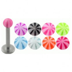 Piercing micro-labret acry 04 - UV beach-ball