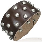 Bracelet de force 44 - Marron avec ronds