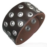 Bracelet de force 48 - Marron ronds creux