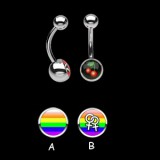 Piercing nombrils logos série gay pride
