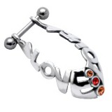 Piercing hélix 33 - Bouclier love