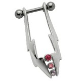 Piercing hélix 35 - Bouclier trois strass