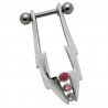 Piercing hélix 35 - Bouclier trois strass