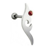 Piercing hélix 16 - Tribal strass rouge