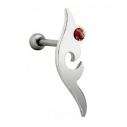 Piercing hélix 16 - Tribal strass rouge