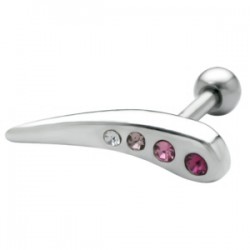 Piercing hélix 17 - Trait multicolore