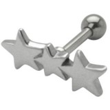 Cartilage hélix, tragus 121 - Trois étoiles