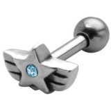 Cartilage hélix, tragus 124 - étoile ailé
