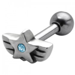 Cartilage hélix, tragus 124 - étoile ailé