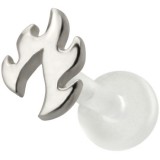 Piercing micro-labret PTFE 14 - Flammes